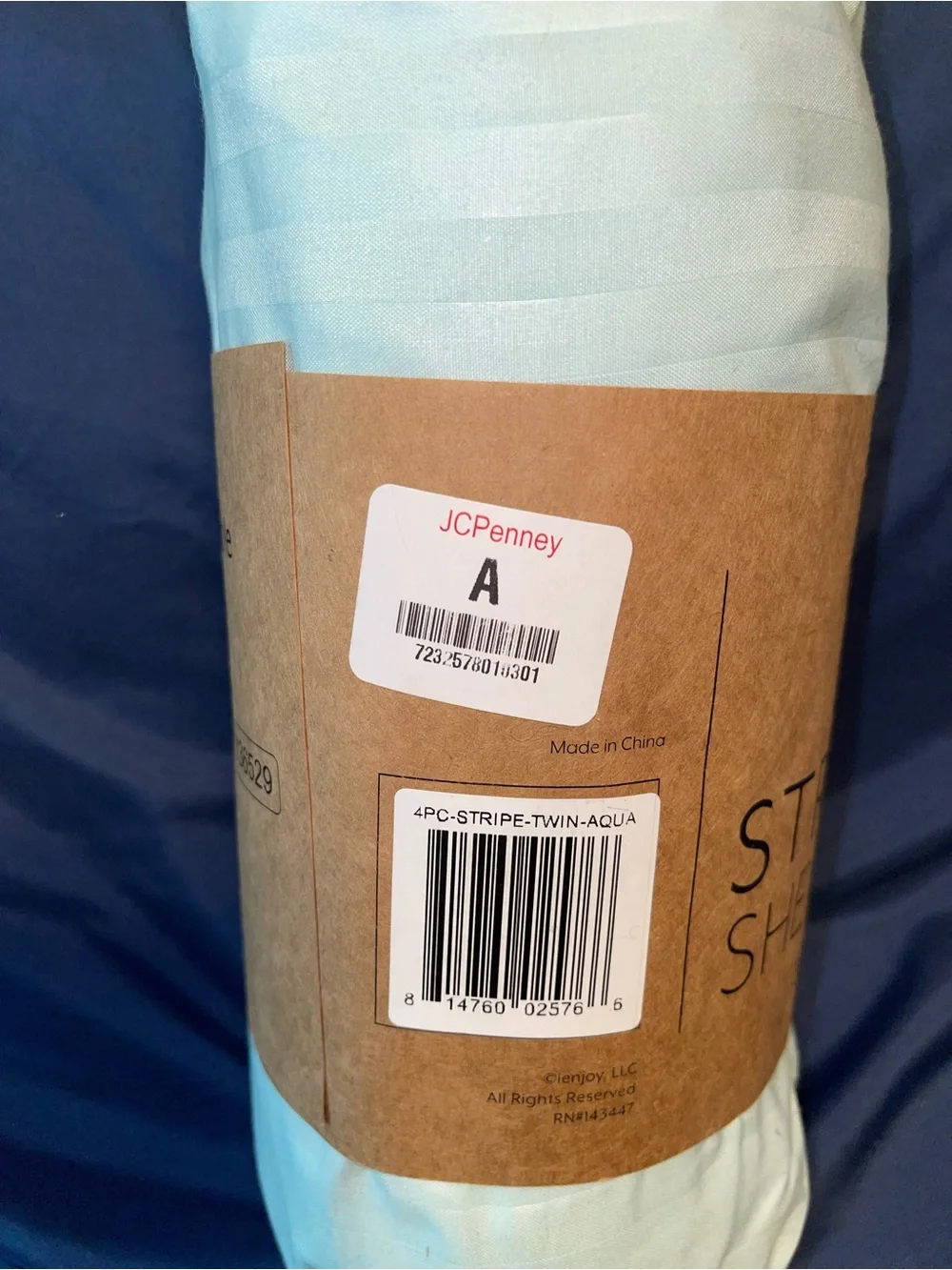 IEnjoy Aqua Striped 3-Piece Sheet Set - Subtle Texture